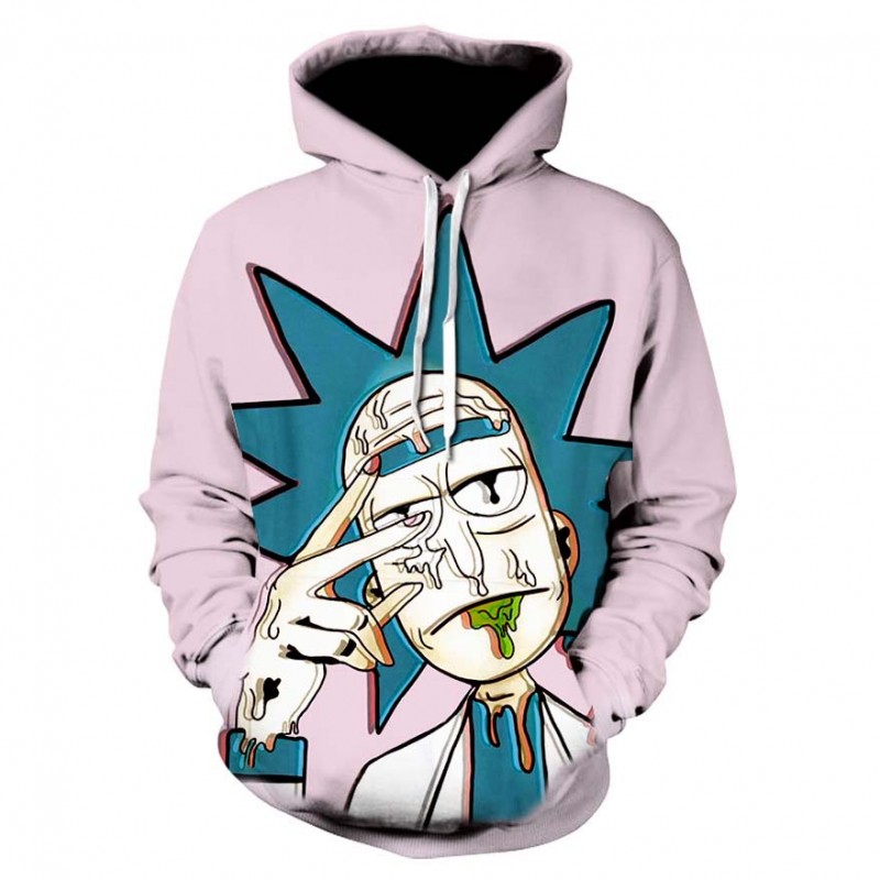 rick and morty sweatshirt pink